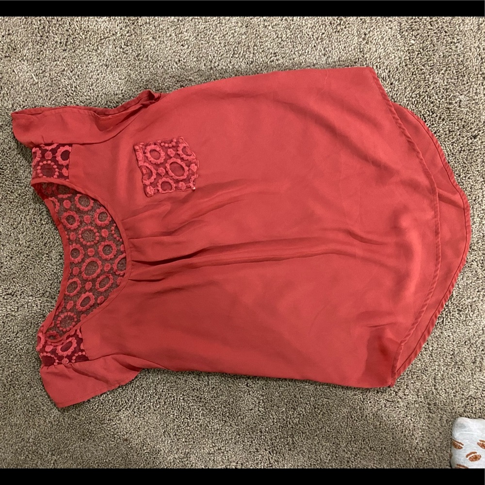 Orange/red flowy shirt